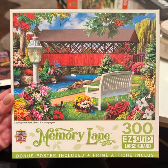 Master Pieces Other - Memory Lane 300-Piece Puzzle EZ-grip Large grand countryside park master pieces